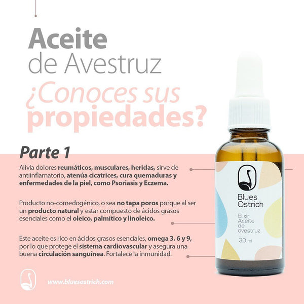 💆 Hablemos de las propiedades de nuestro Aceite  de Avestruz para tratamientos contra el acné!